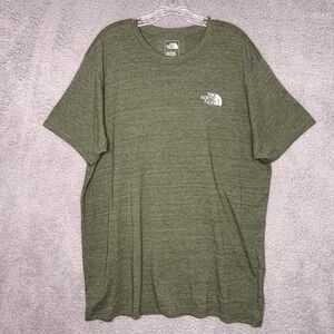The North Face TShirt Men 2XL Slim Fit Green Short Sleeve Outdoor Stretch Casual